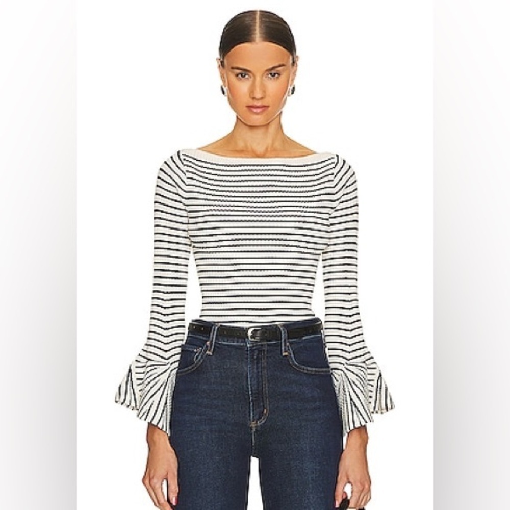 A.L.C. Aster Striped Long Sleeve Top NWT - Picture 13 of 13